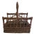 Vintage Rustic Twig Magazine Holder With Arched Handle For Sale