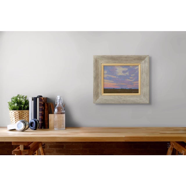 Early 21st Century On the Horizon by Michael Magrin | Oil on linen Landscape with sunset and clouds. For Sale - Image 5 of 5