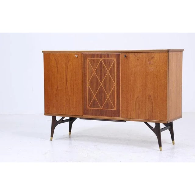 Mid-Century Sideboard with Inlays from AB Tabergsmöbler, 1960s For Sale - Image 4 of 11