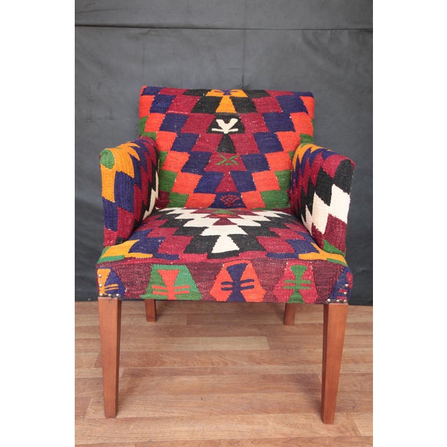 Kilim Upholstered Armchair Chairish