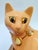 Salmon Pink Ceramic Cat with Cabochon Necklace from Longwy, 1950s For Sale - Image 6 of 11