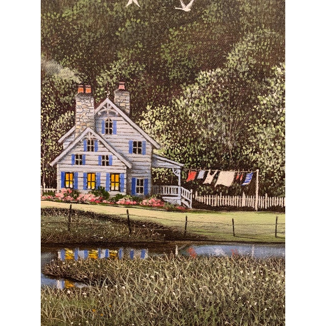 Green Landscape by Renowned Philadelphia Artist Paul MacWilliams For Sale - Image 8 of 13