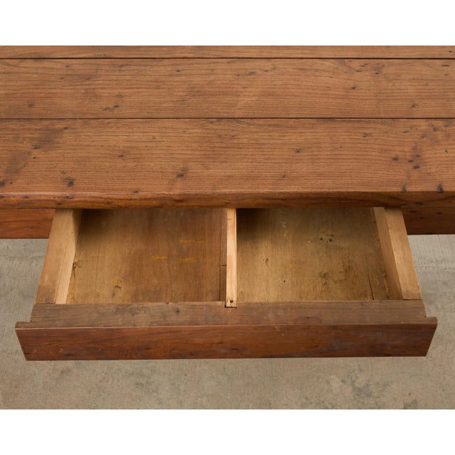 19th Century Country French Provincial Oak Farmhouse Dining Table 9.75 Ft For Sale - Image 11 of 18