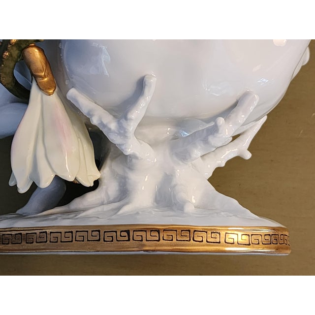 Antique Moore Brothers White Gold Porcelain Cherub Compote Bowl For Sale - Image 12 of 13