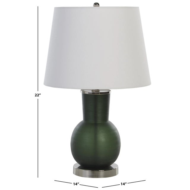 Safavieh Nirav 22" Table Lamp in Dark Green For Sale - Image 4 of 4