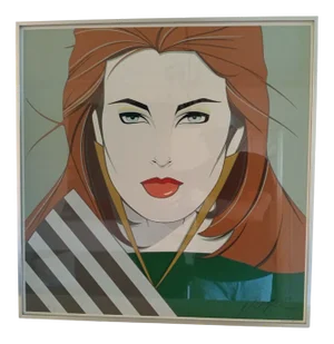 Patrick Nagel, Pop Art Redhead Woman, 1985, Print
