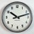 Metal Industrial Factory Grey Wall Clock from International, 1950s For Sale - Image 7 of 17