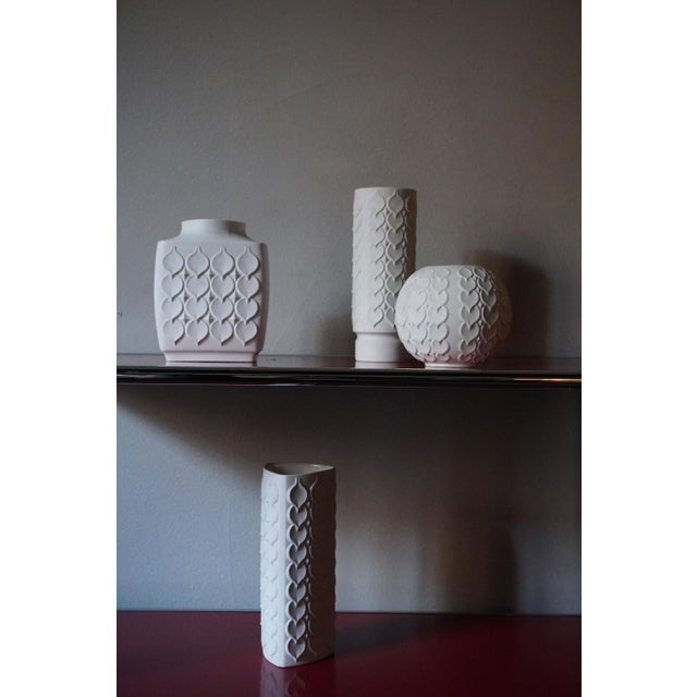 Vintage German Vases in Biscuit Porcelain from AK Kaiser, 1960s, Set of 4 For Sale - Image 14 of 14
