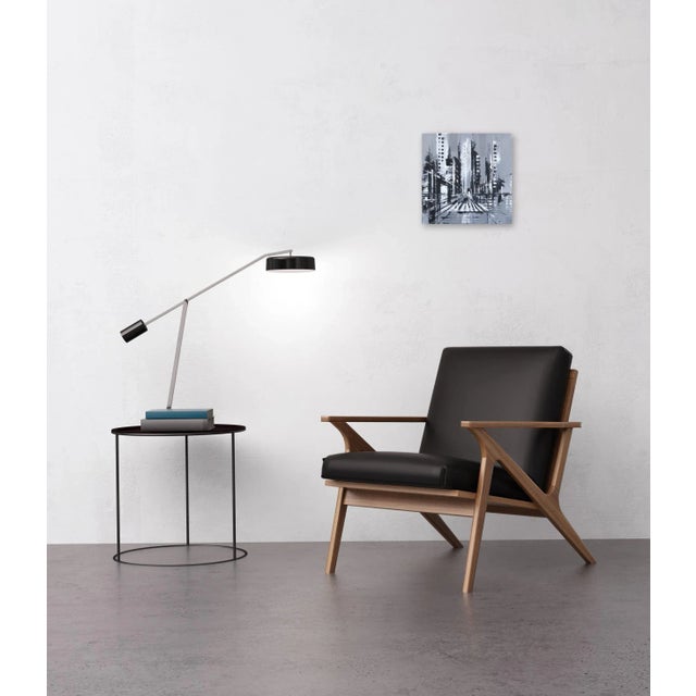 Gray ''Nc 05'' Black and White City Painting by Ivana Milosevic For Sale - Image 8 of 8