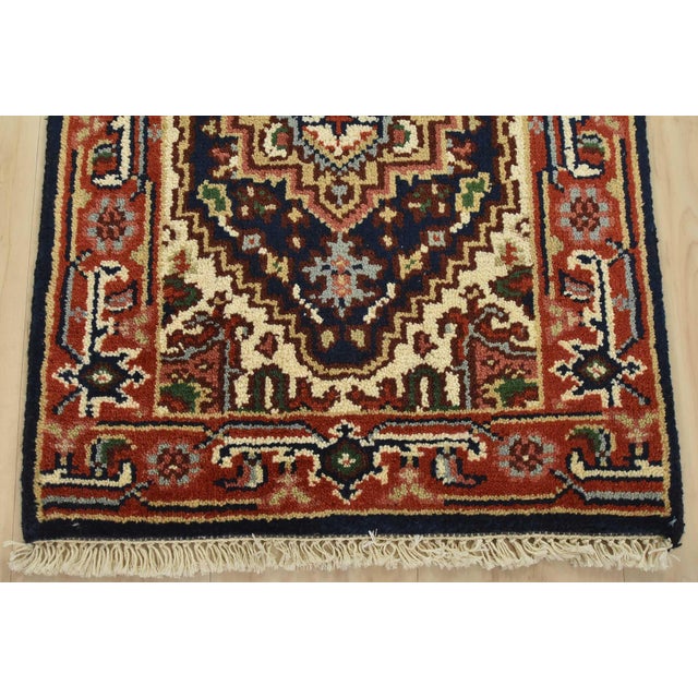 2020s Heriz Rug 2′ X 3′ Blue Wool Traditional Hand-Knotted Oriental Carpet For Sale - Image 5 of 7