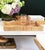 Contemporary Matthew Izzo Home Wavey Large Scallop Edged Rectangle Rattan Tray For Sale - Image 3 of 7