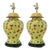 Pair of Hand-Painted Spotted Yellow Ceramic Table Lamps For Sale - Image 12 of 12