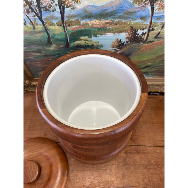 Black Vintage Mid Century Modern Solid Black Walnut Ice Box by Custom Kraft . For Sale - Image 8 of 9