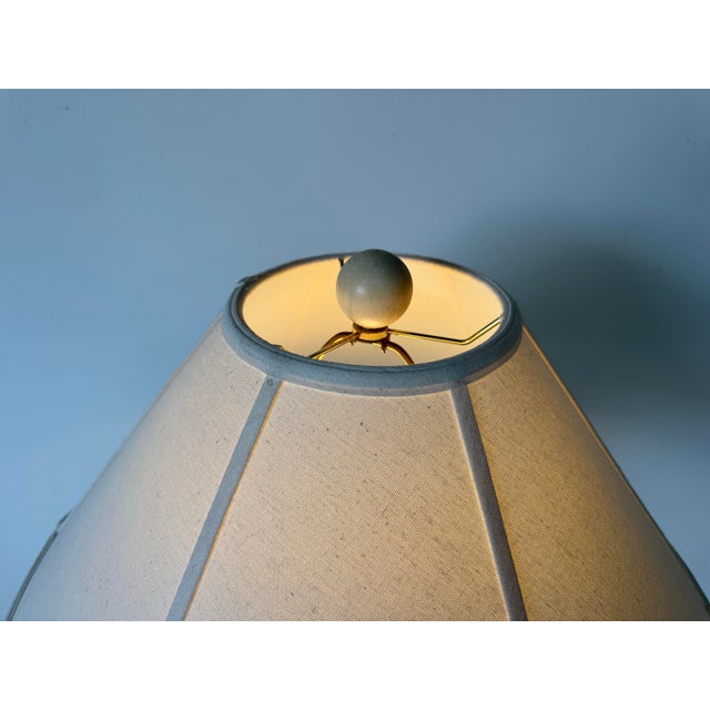 1980s 1980’s Vintage Plaster Floor Lamp in White Matte Gesso Finish For Sale - Image 5 of 12