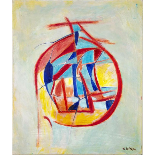 Giorgio Lo Fermo, The Ball, 2020, Oil Painting on Canvas For Sale