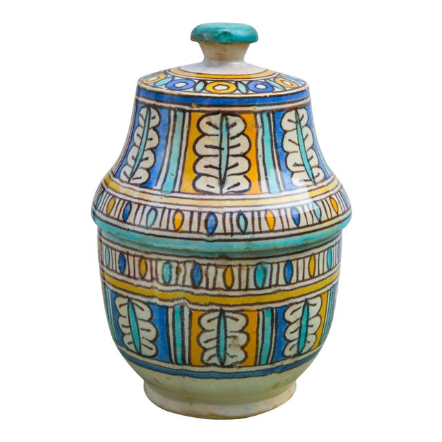 Andalusian Ceramic Box W/ Filigree For Sale