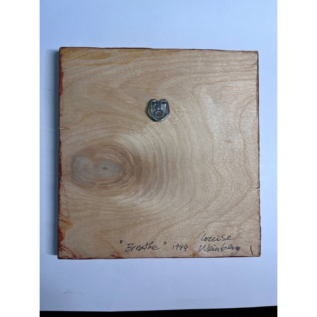 Contemporary Breathe Original Encaustic Wall Art For Sale - Image 3 of 3