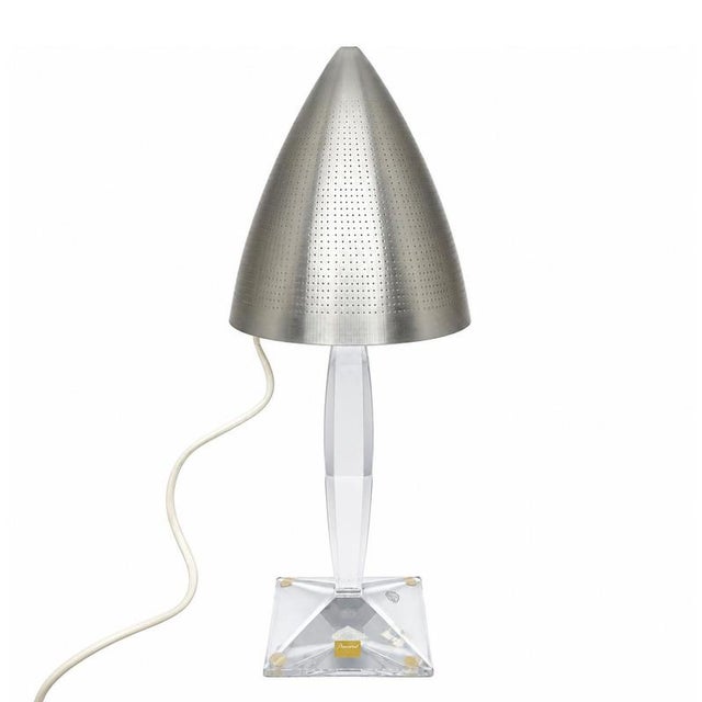 Silver Crystal and Metal Table Lamp from Baccarat For Sale - Image 8 of 9