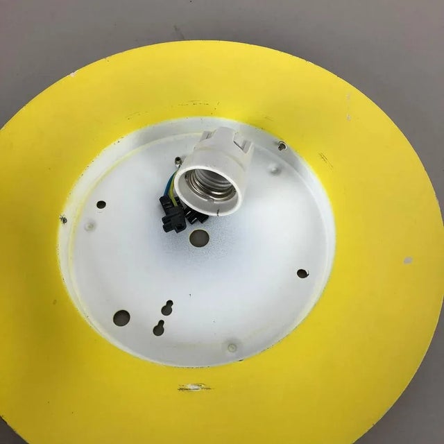 Large Yellow Wall Light in Metal & Opaline Glass in the style of Stilnovo, Italy, 1960s For Sale - Image 16 of 18