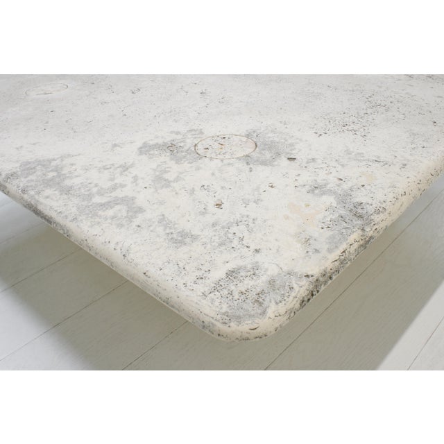 Beige Travertine Coffee Table by Angelo Mangiarotti for Up & Up, 1970s For Sale - Image 8 of 12
