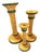 Vintage Italian Tuscan Design Large Ceramic Candleholders - Set of 3 For Sale
