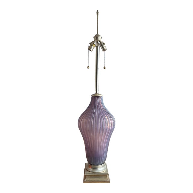 1980s Large Murano Glass Lamp by Marbro For Sale