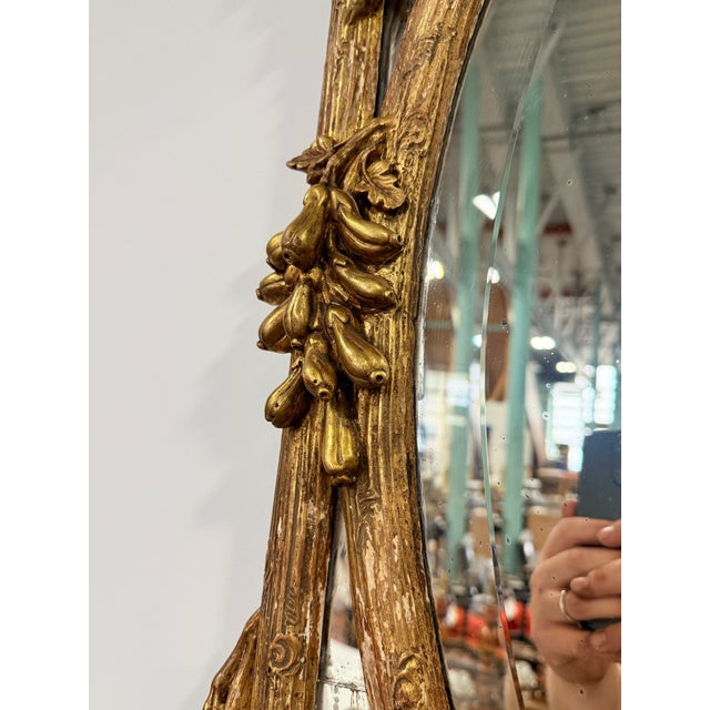 French Faux Bois Giltwood Mirror With Murano-Etched Glass, Late 19th Century For Sale - Image 15 of 16