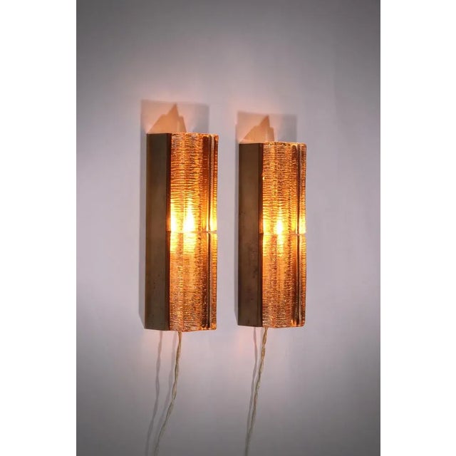 Danish Atlantic Double Wall Lamp from Vitrika, 1970s, Set of 2 For Sale - Image 4 of 14