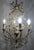 Gold-Plated Metal & Murano Glass Drop Chandelier, 1930s For Sale - Image 11 of 14