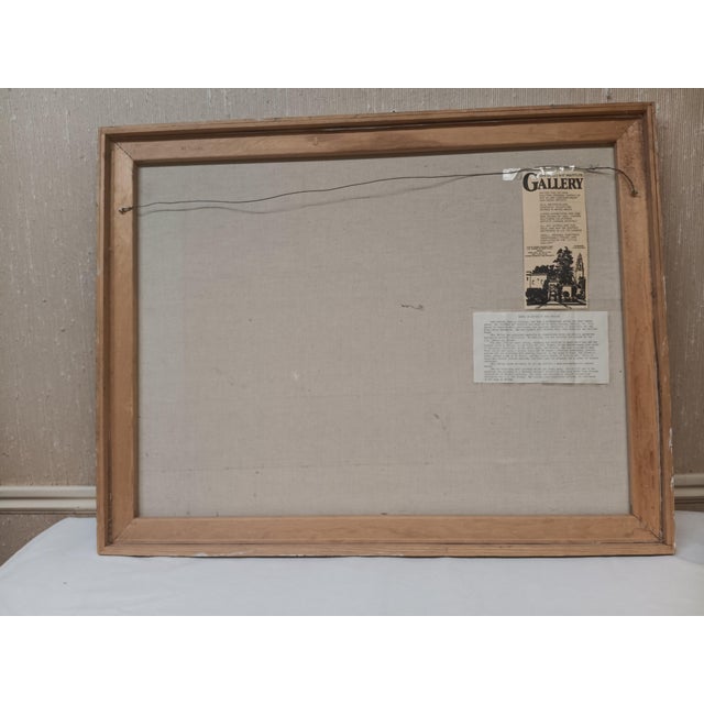 American Vintage Oil on Canvas, Cityscape, by Mary Moller For Sale - Image 3 of 8