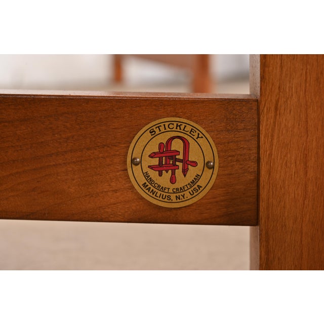 Stickley Mission Arts & Crafts Cherry Wood High Back Spindle Dining Chairs, Set of Six For Sale - Image 11 of 12