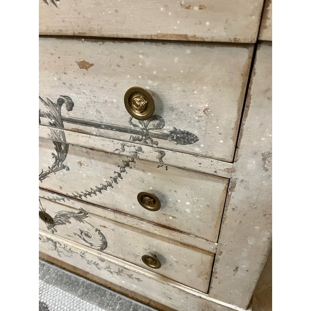 Early 20th Century Antique Hand Painted French Chest of Drawers For Sale - Image 11 of 13