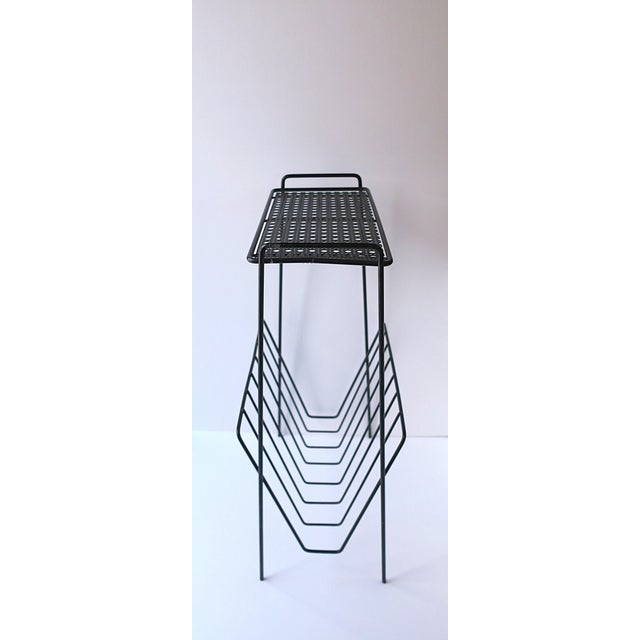 Mid-Century Modern Midcentury Modern Side Drinks Table With Rack Black, Circa Mid-20th Century For Sale - Image 3 of 11