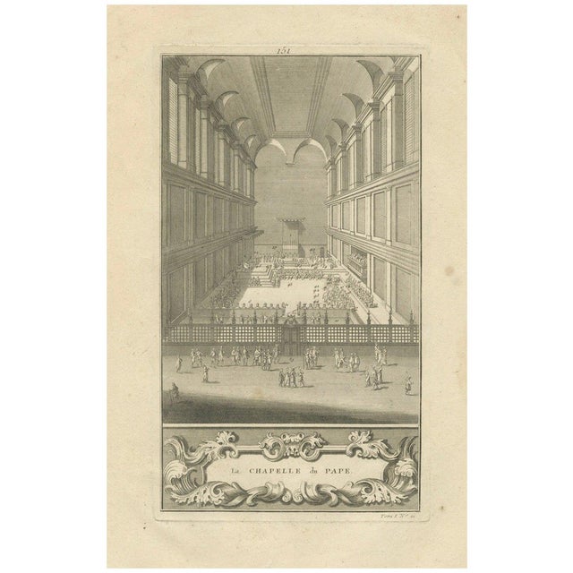 Picart, View of a Papal Ceremony in the Vatican, 1734, Print For Sale