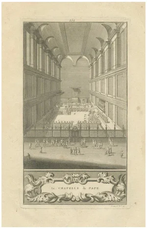 Picart, View of a Papal Ceremony in the Vatican, 1734, Print