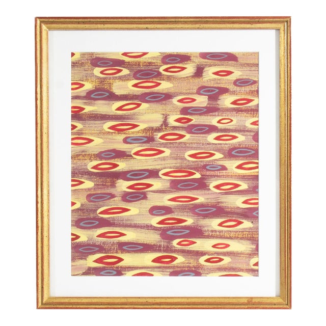 Abstract Gouache Painting by Walter Stomps For Sale