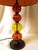 Vintage Pier 1 Amber Glass Pumpkin Table Lamp Art Nouveau Copper Shade Cozy 60s 70s Retro Autumn Whimsy Decor Nostalgic Fall Lighting For Sale - Image 4 of 14