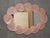 Mid-Century Italian Oval Pink Murano Glass and Brass Wall Mirror, 2000s For Sale - Image 9 of 10