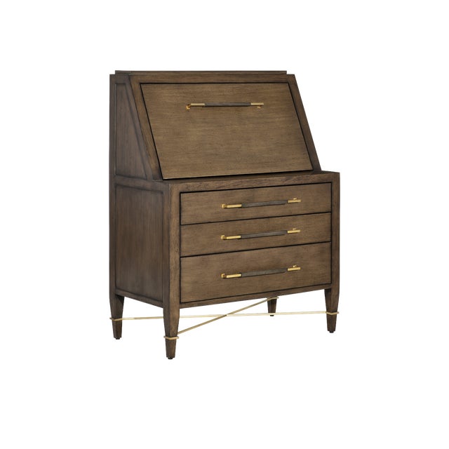 Currey & Company Verona Chanterelle Secretary Desk For Sale
