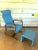 Vintage Thonet Mid-Century Modern Space Age lounge chair. Vivid original blue Naugahyde in excellent condition with no...
