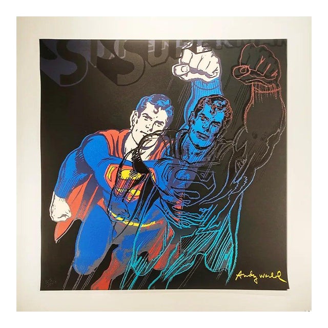 After Andy Warhol, Superman, Limited Edition Lithograph, 1980s For Sale
