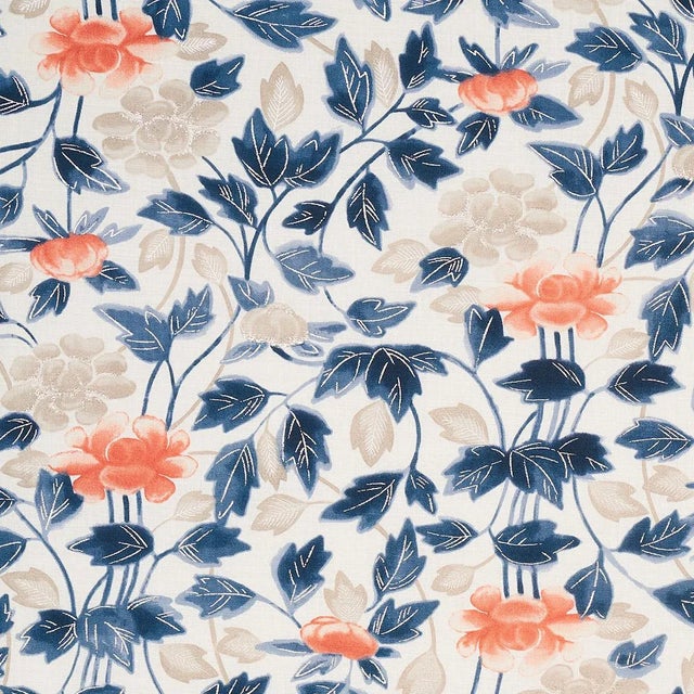 Not Yet Made - Made To Order Sample - Schumacher x David Kaihoi Imari Fabric in Blue Ink For Sale - Image 5 of 5