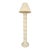 1980s Spiral Plaster Floor Lamp in the Style of Michael Taylor For Sale