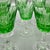 Vintage Emerald Green Cut Crystal Wine Glasses from Cristalería San Carlos, Argentina, 1950s, Set of 8 For Sale - Image 9 of 18