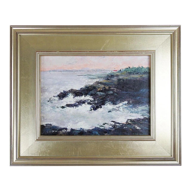 Contemporary New England Rocky Coast Painting For Sale