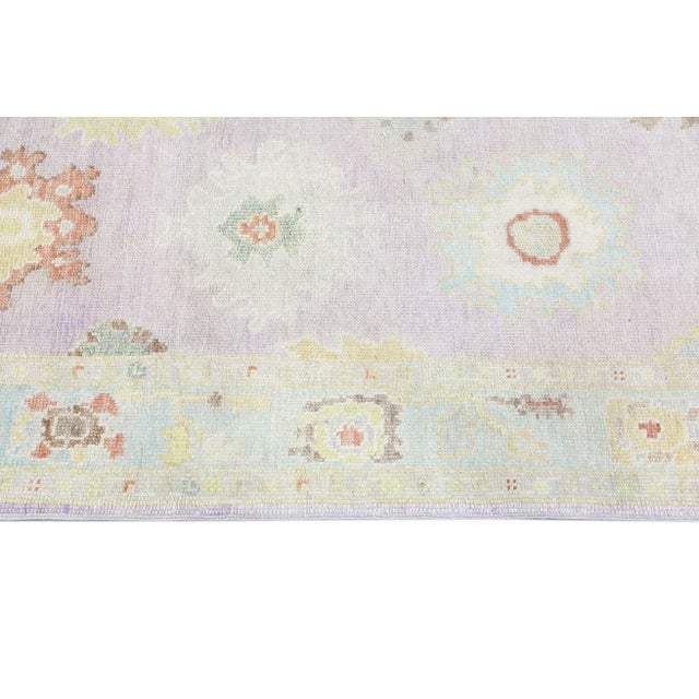 Modern Turkish Oushak Rug 3'1" x 6'9" For Sale - Image 4 of 9