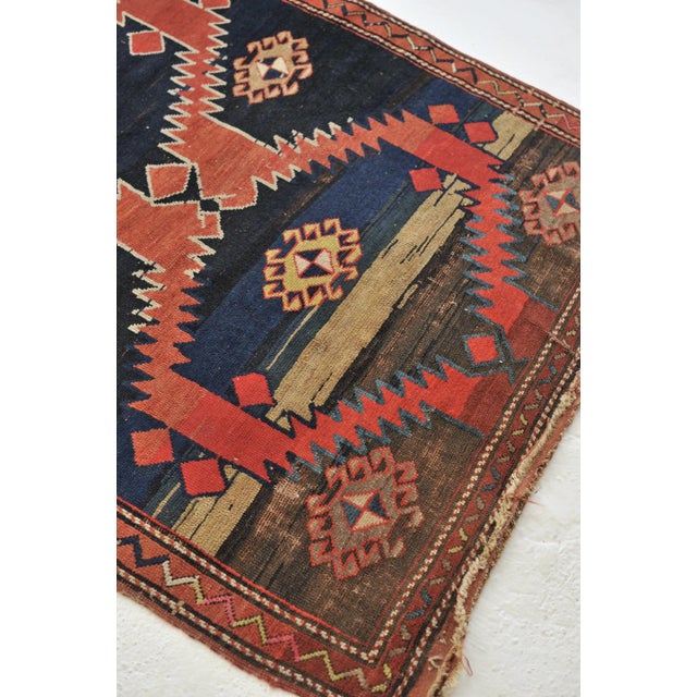 1930s 1930s Caucasus Mountains Geometric Karabagh Run, 4.1 x 8.3 For Sale - Image 5 of 11