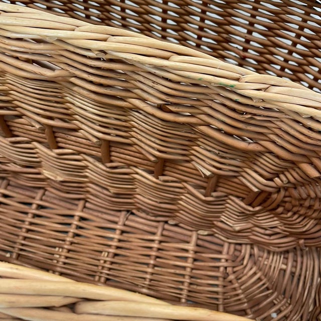 Large Mid-Century Bauhaus Rattan Magazine Holder, 1970s For Sale - Image 11 of 18