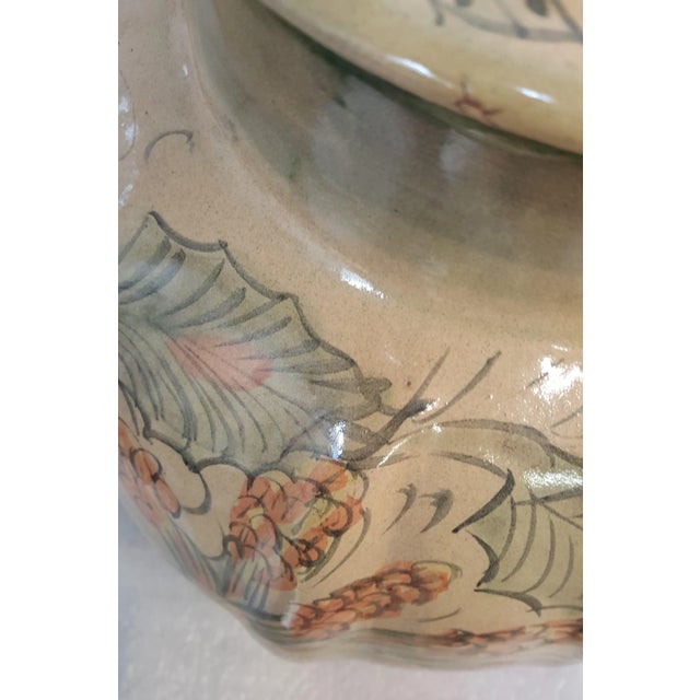 Painted Ceramic Bowl With Lid For Sale In New York - Image 6 of 8