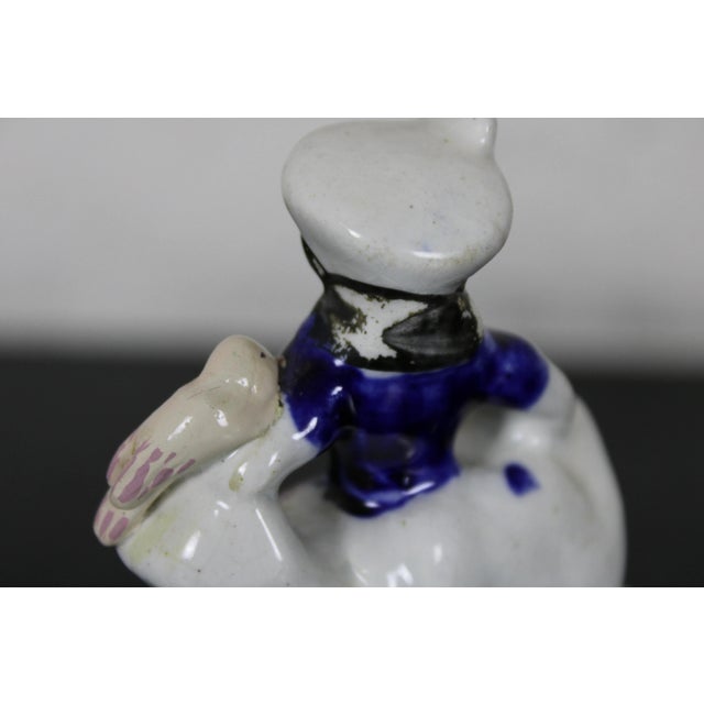 Antique Late 19th Century English Staffordshire Porcelain Figurine Girl Seated on Waterfall Bird For Sale - Image 12 of 13